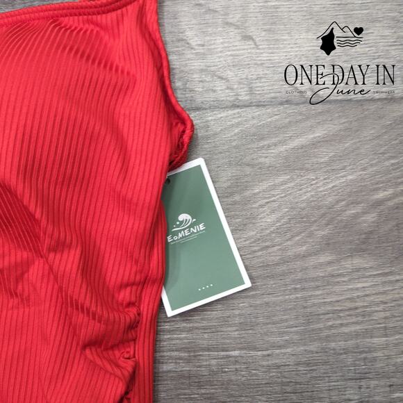 Eomenie High Waist Ribbed Tankini Swimsuiit Size S - Picture 4 of 7